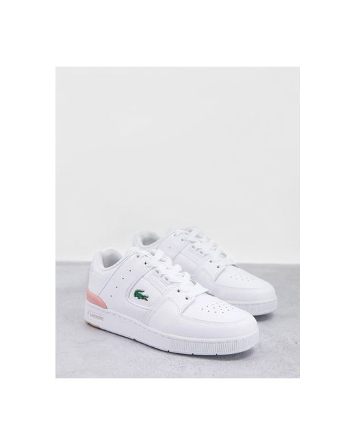Lacoste White Court Cage Leather Sneakers
