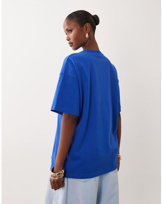 Sister Jane Blue Siro Embroidered Short Sleeve Boxy Shirt