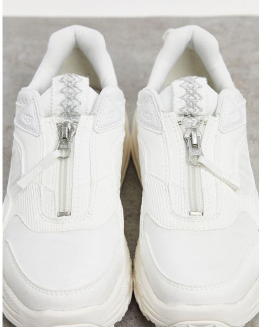 UGG Ca805 Chunky Zip Trainers in White | Lyst