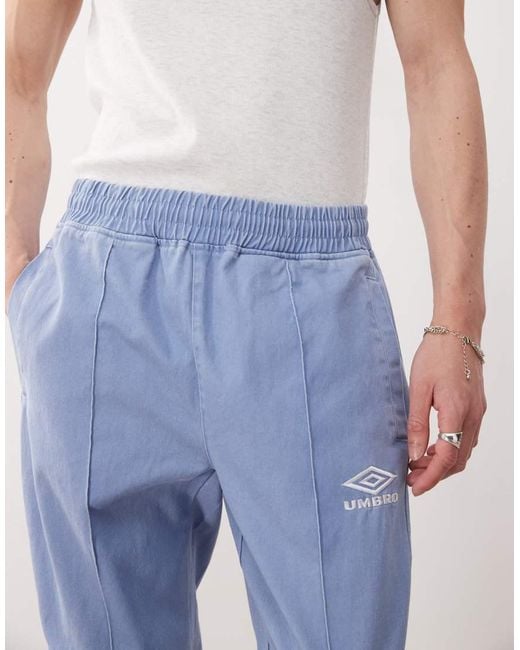 Umbro Blue Drill Embroidered Logo Pants for men