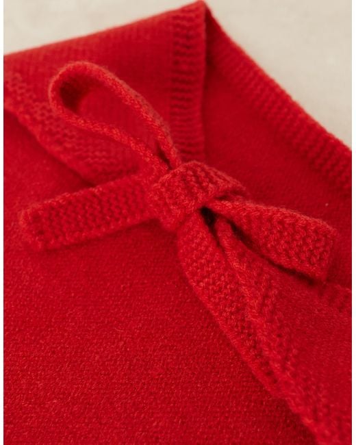 ASOS Black Knit Small Fluffy Tie Triangle