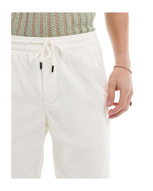 Only & Sons Green Pull On Cord Short for men