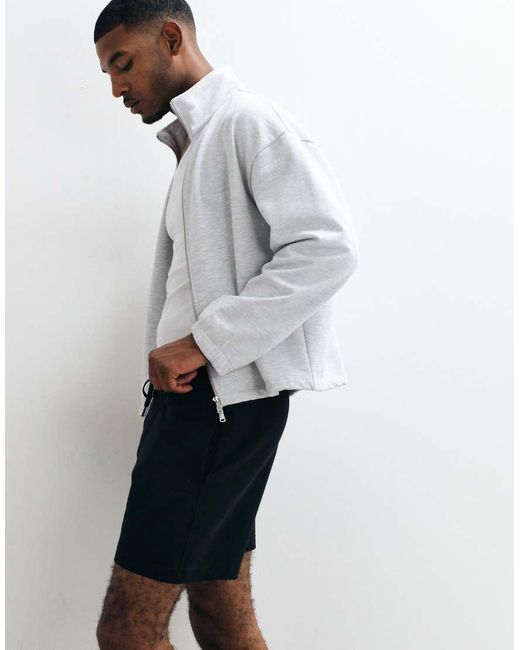 Hollister White Mid Thigh Cooling Jersey Shorts for men