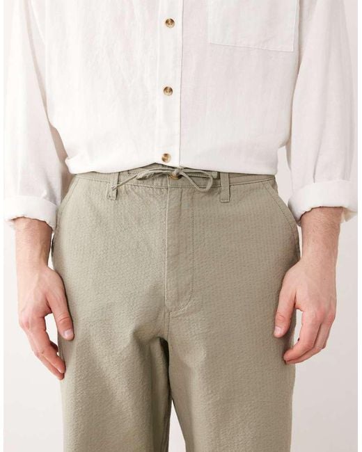 ASOS Natural Loose Straight Pants for men