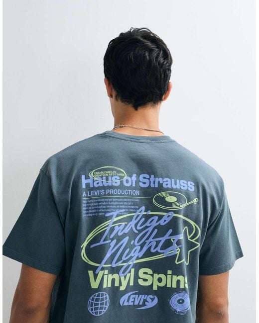 Levi's Blue Back Print Graphic T-Shirt for men