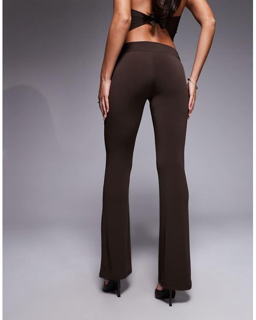 I.AM.GIA Gray Siofra Metal Hardware Drape Belt Detail Flare Pants