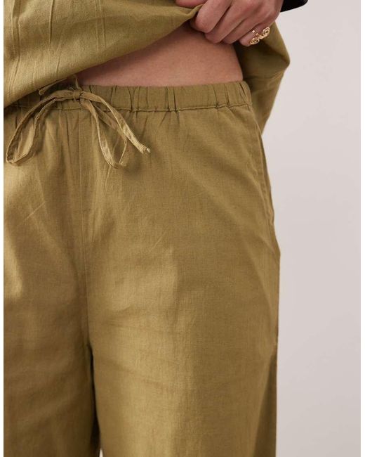 esmé studios Natural Tie Front Beach Pants