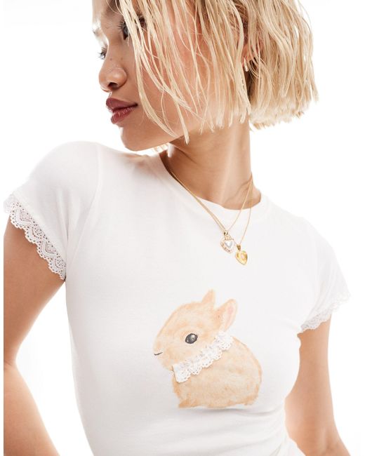 Motel White Baby Bunny T-shirt
