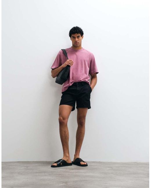 Abercrombie & Fitch Pink Premium Heavyweight T-shirt for men