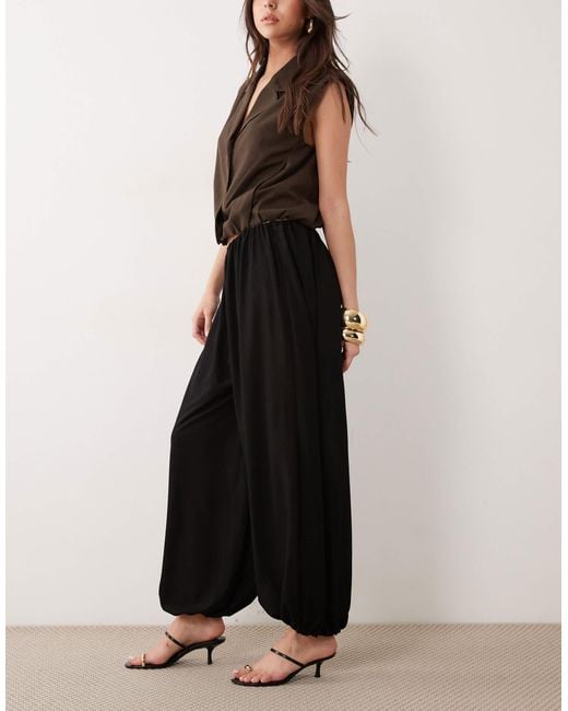 Mango White Cuffed Pants