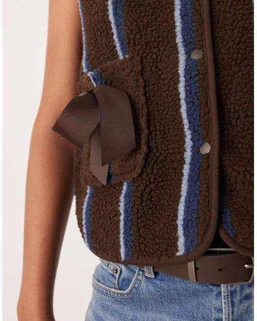 ASOS Blue Borg Fleece Vest