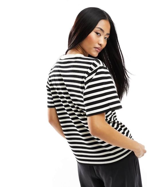 ONLY Black Contrast Neck T-shirt