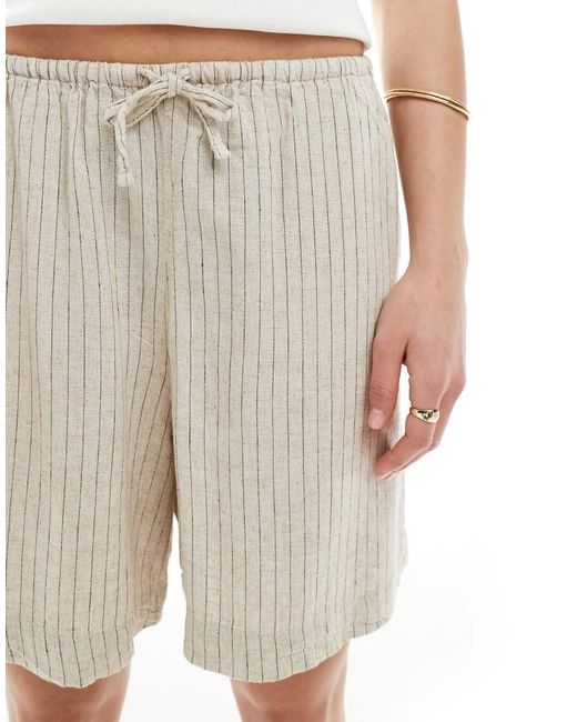 JJXX Natural Linen Blend Shorts