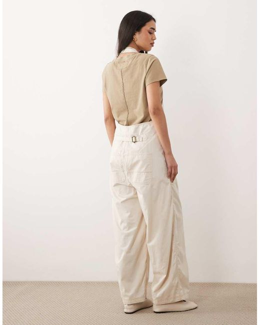 Free People Natural Boho Chuck On Dungarees