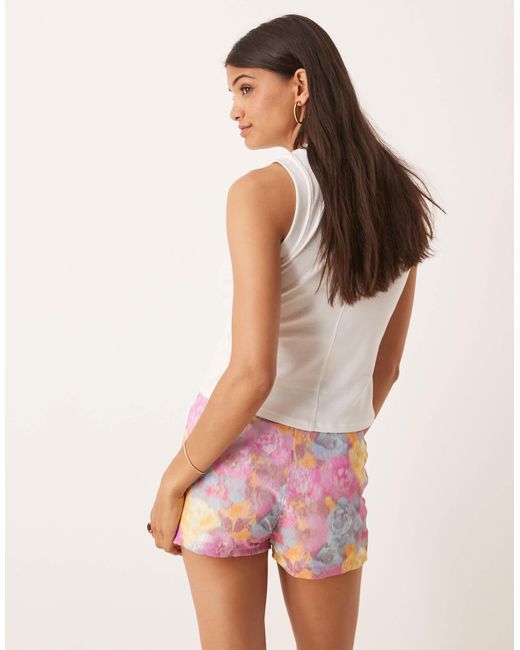 ASOS White Co-ord Lace Micro Mini Shorts