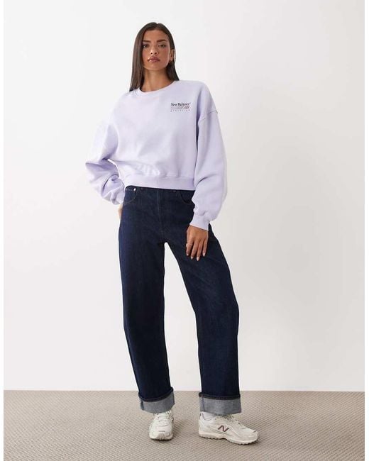 New Balance Purple Trackside Fleece Crew