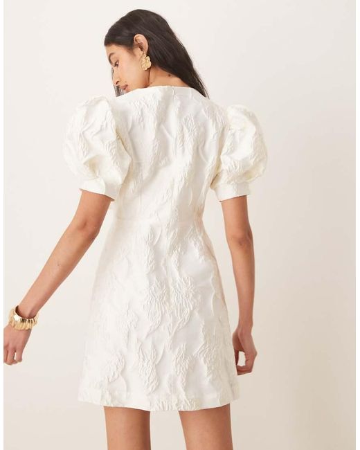 Sister Jane Natural Anemone Jacquard Mini Dress