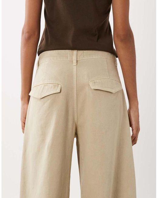 ASOS Natural Barrel Jeans With Seams