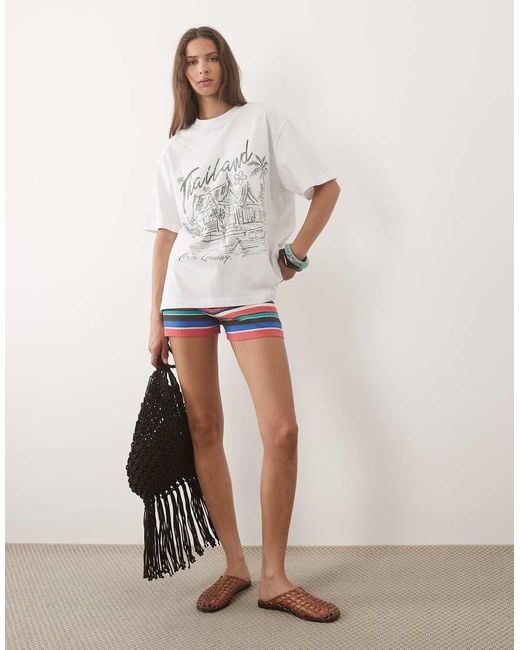 ASOS White Oversized T-Shirt With Thailand Graphic