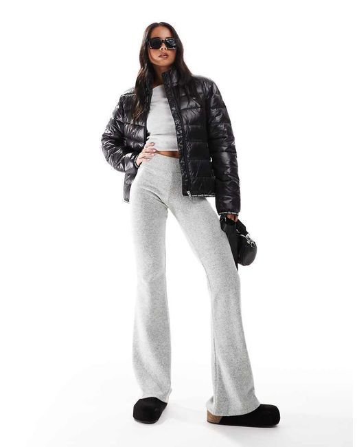 Tommy Hilfiger Black High-Shine Puffer Jacket