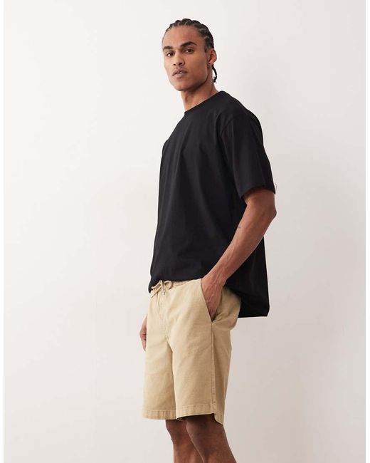 Jack & Jones Blue Textured Drawstring Shorts for men