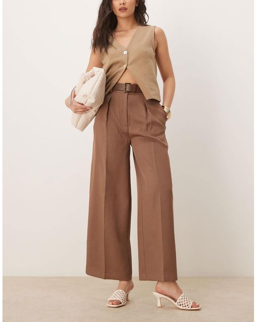 ASOS Brown – elegante, knöchellange hose