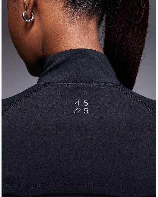 4505 Blue Active Quick Dry Running Zip Up Romper With Zip Phone Pocket And Back Vent
