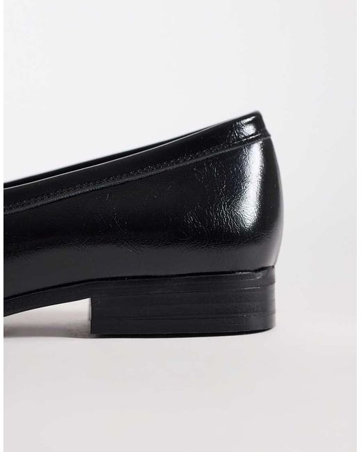 ASOS Black Melva Clean Round Toe Loafers
