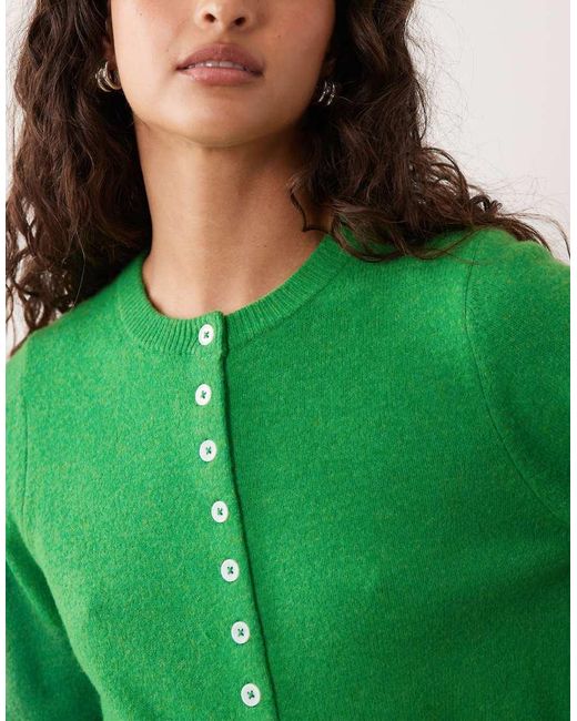 ASOS Green Fitted Cardigan