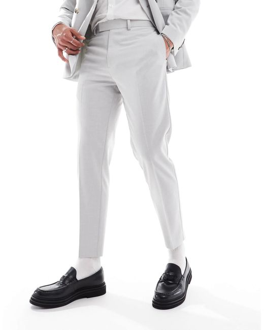 ASOS – schmal zulaufende anzughose in White für Herren