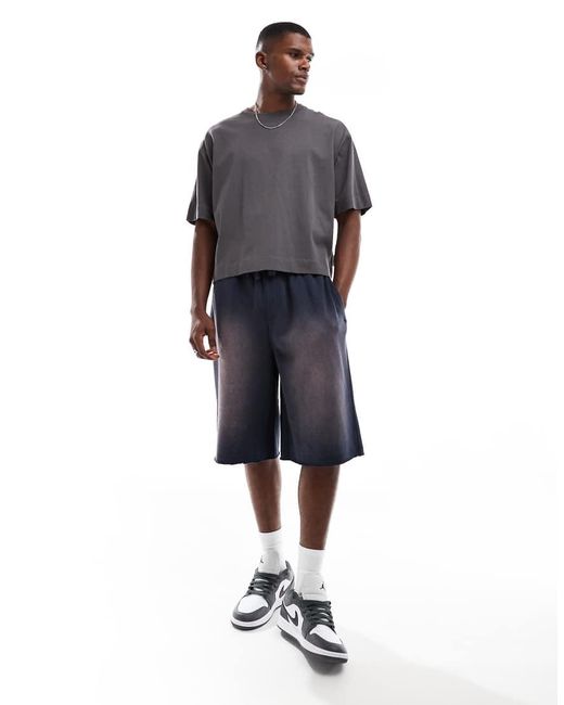 Cotton On Super Baggy Fleece Short in het Blue voor heren