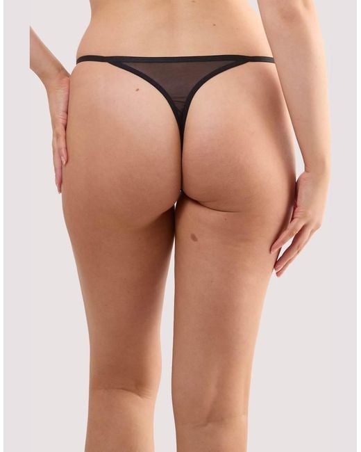 Playful Promises Natural Cindy Floral Embroidery Thong