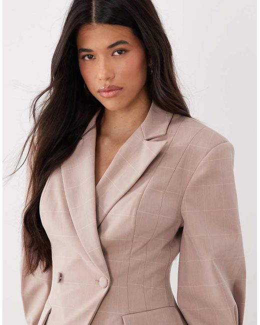 ASOS Natural Cinched Waist Blazer