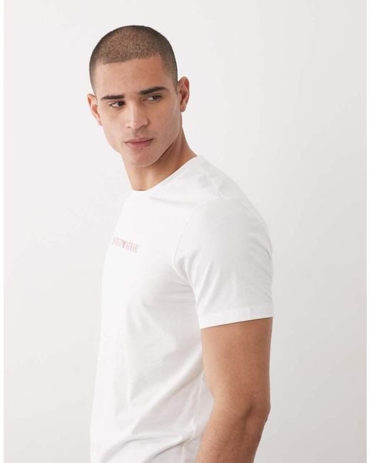 Emporio Armani White Bodywear Chest Logo for men