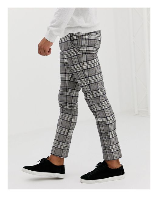 grey tartan pants