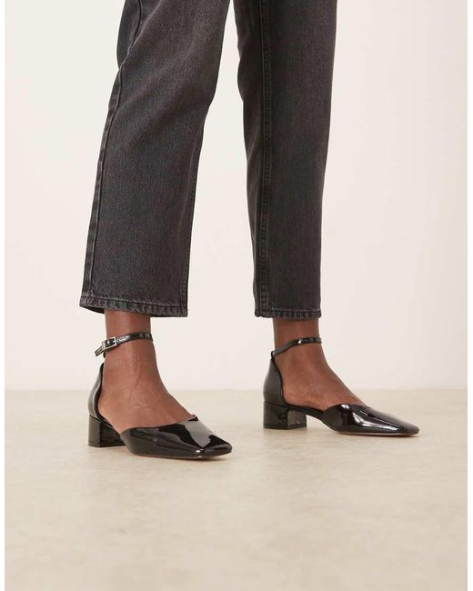 ASOS Natural Sweet Mid Block Heel Shoes