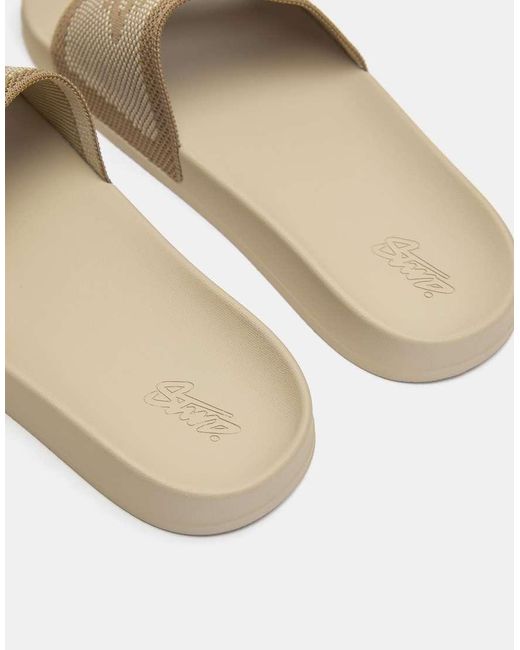Pull&Bear White Stwd Rubberised Sandals for men