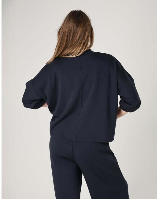 French Connection Blue Luxe Turtle Neck Long Sleeve Jumper