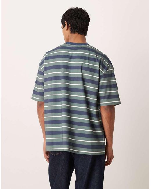 ASOS Blue Heavyweight Oversized T-Shirt for men