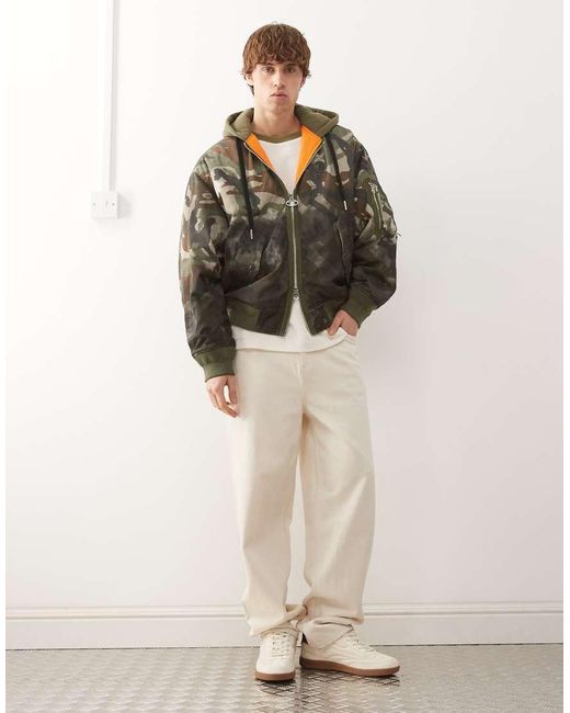 Aape By A Bathing Ape Multicolor Aape By A Bathing Ape Heavyweight Hooded Bomber Jacket for men