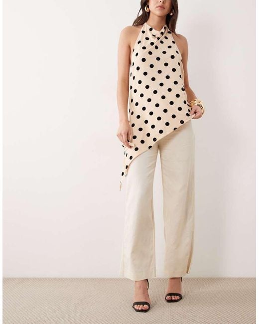 Mango Natural Linen Mix Tailored Trouser