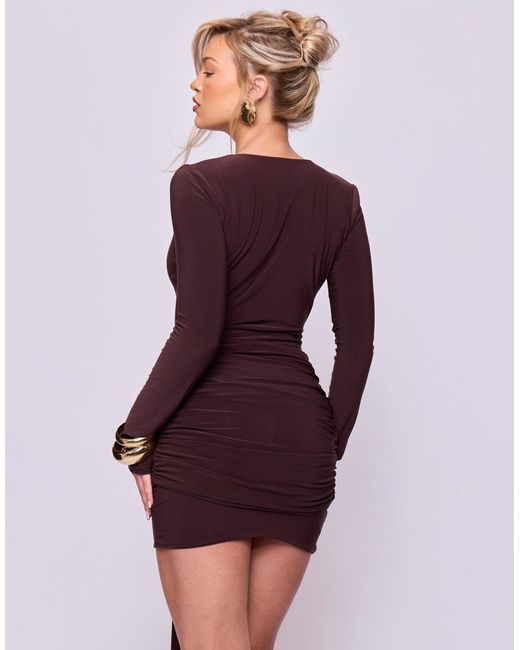 Missy Empire Red Drape Mini Dress