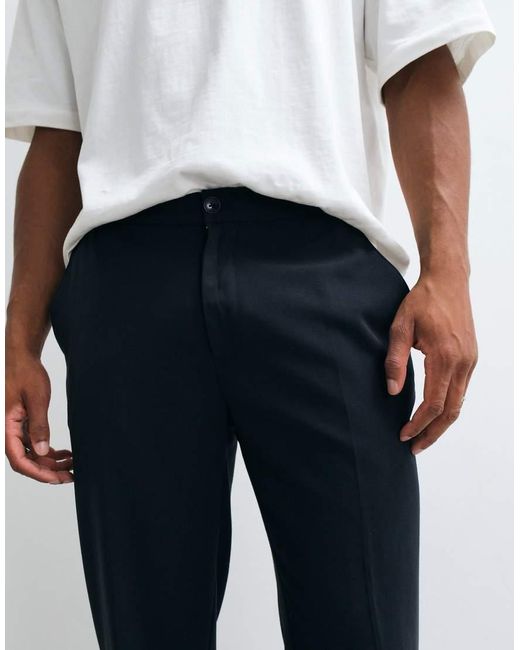 ASOS Black Flexmaxtm Smart Straight Trousers for men