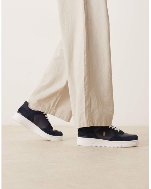 Polo Ralph Lauren Natural Masters Court Suede And Leather Trainers for men