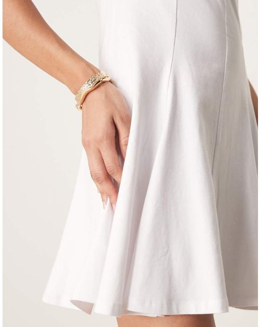 ASOS White Cotton Sleeveless Mini Sundress