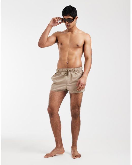 ASOS Natural Swim Shorts for men