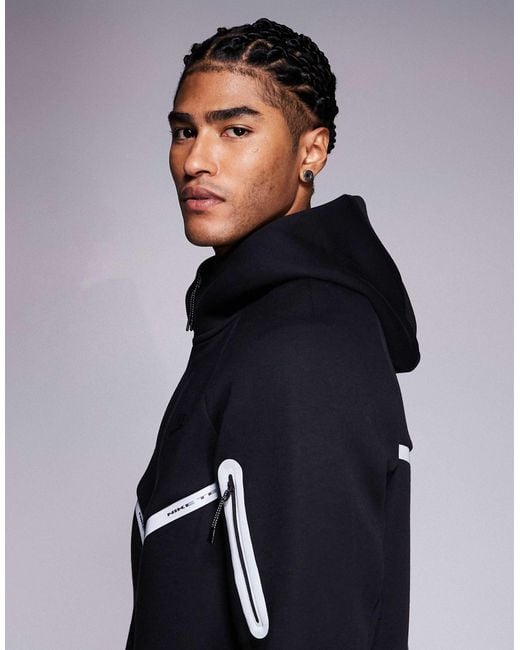 Nike Blue Tech Fleece Reflective Full Zip Hoodie for men