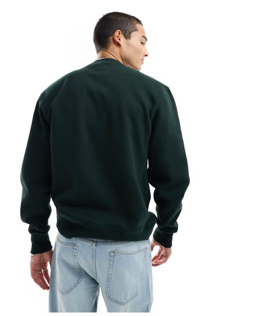 River Island – basic-sweatshirt in Green für Herren