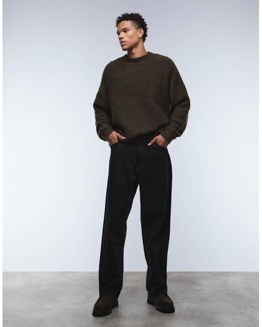 Pull ultra-oversize en maille bouclée - marron ASOS pour homme en coloris Gray