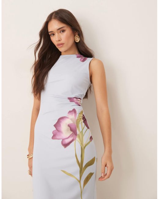 ASOS Natural Sleeveless Midi Dress